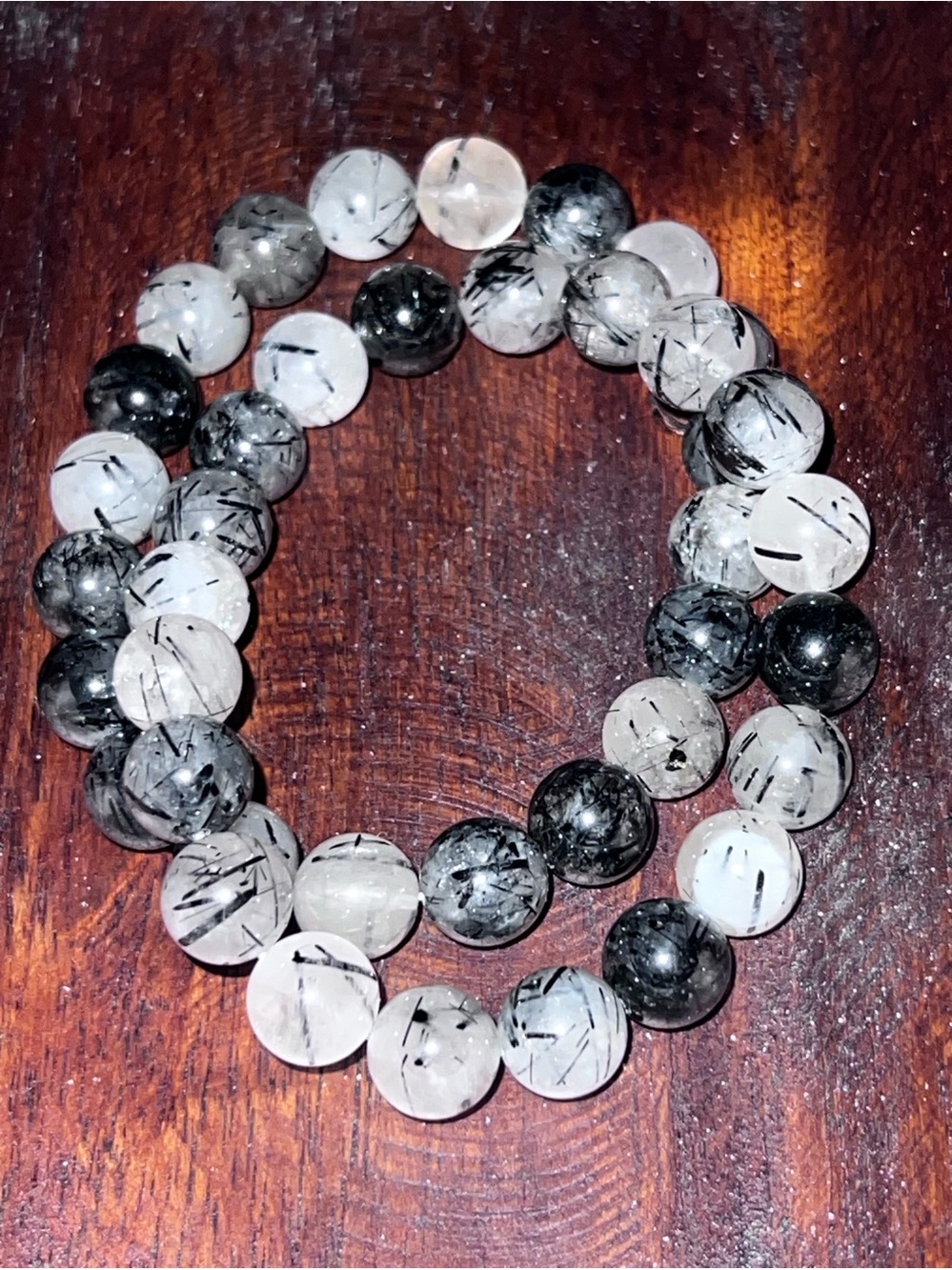 Tourmaline authentic gemstone beaded elastic bracelets